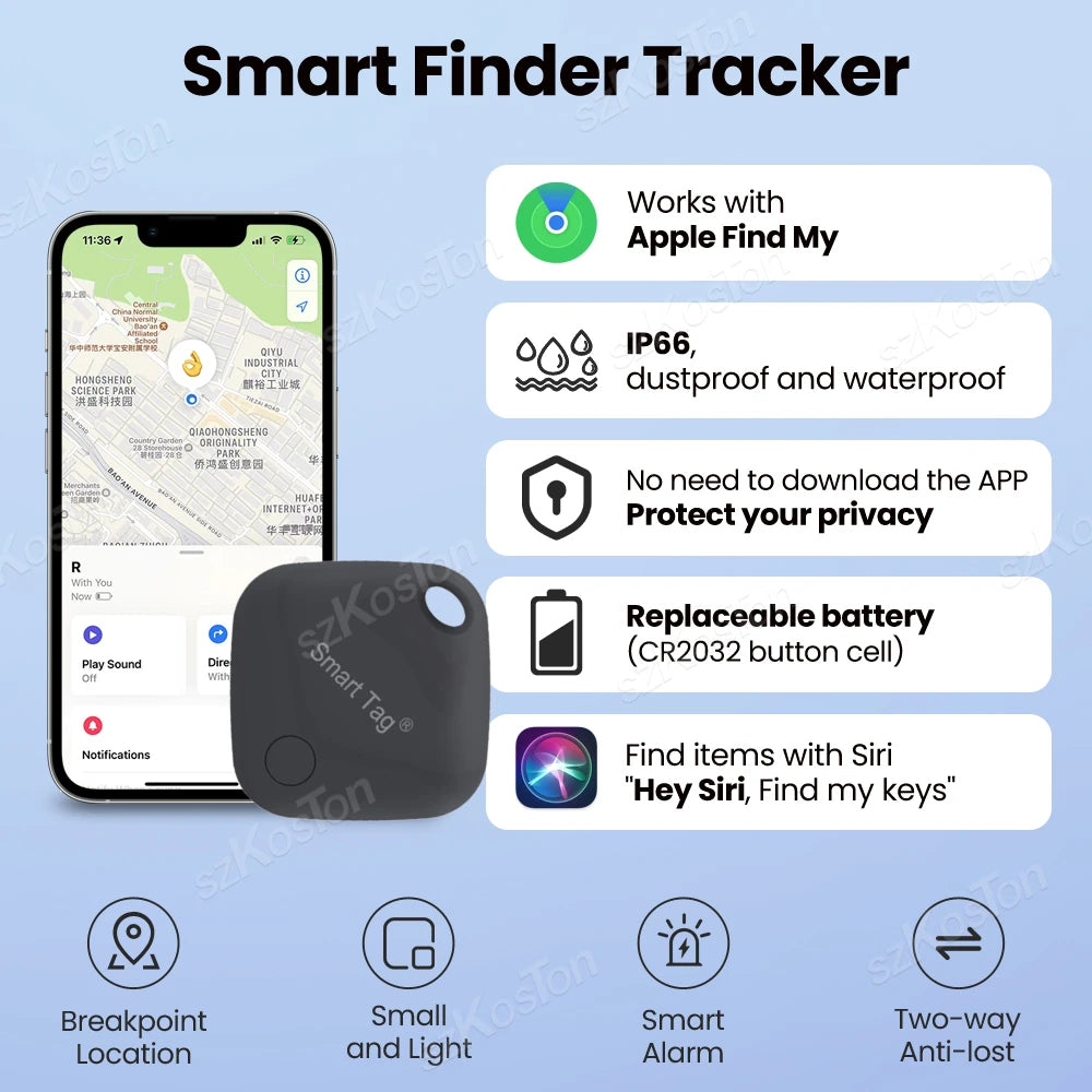 Long Distance Smart Tag GPS Long Distance - Works with iOS Find My